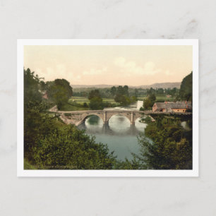 Dinham Bridge I, Ludlow, Shropshire, England Vykort