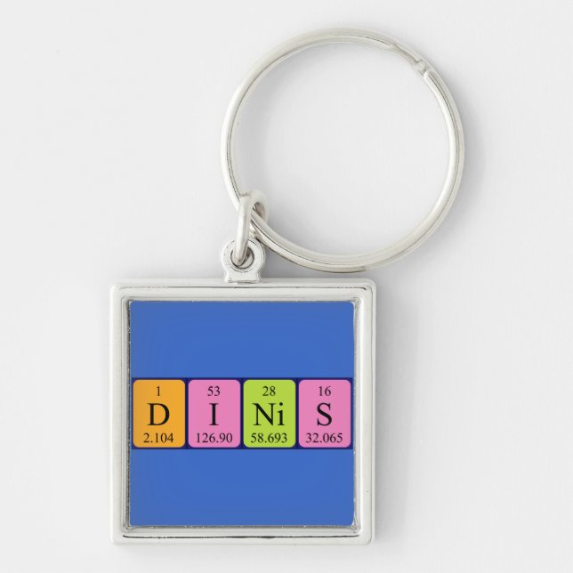 Dinis Periodisk bord namn nyckelring (Framsidan)