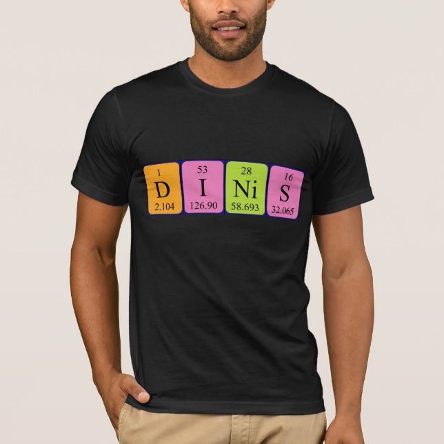 Dinis Periodisk skjorta bord namn T-shirt (Framsida)