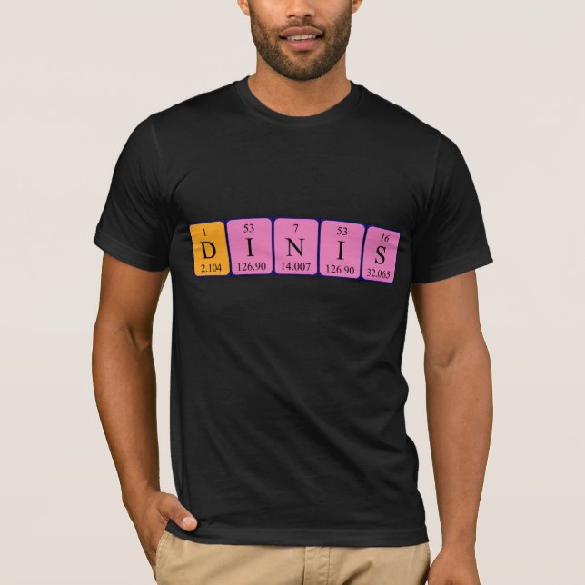 Dinis Periodisk skjorta bord namn Tee Shirt (Framsida)