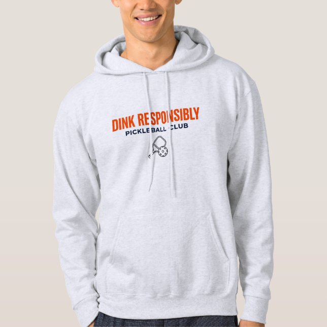 Dink Ansvarigt Pickeleball Klubb Hoodie (Framsida)