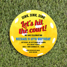 Dink Dink Pickleball Födelsedag Inbjudningar