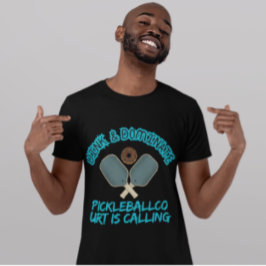 Dink & Dominera Pickleball Munk Sport Grafik T Shirt