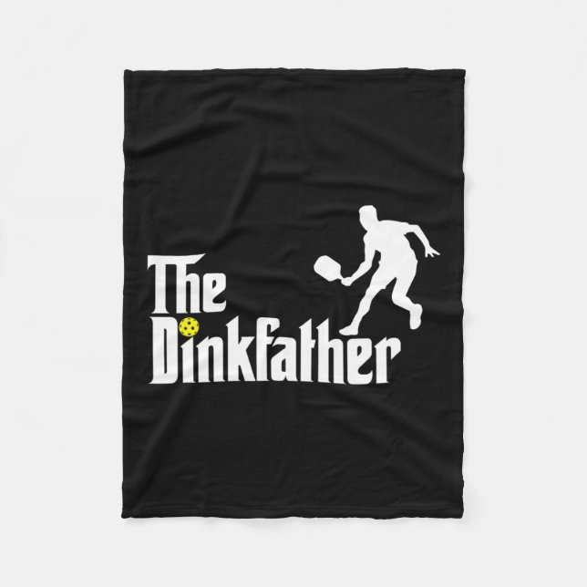 Dink Far Pickleball Pappa Funny Pickleball Fleecefilt (Framsidan)