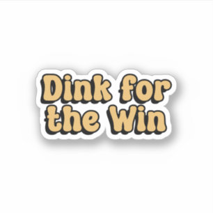 Dink för Win Pickleball-Gulten Retro Klistermärken