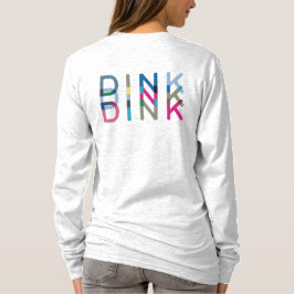 Dink Pickleball Roligt Chic Blue Grönt Rosa Gult T Shirt