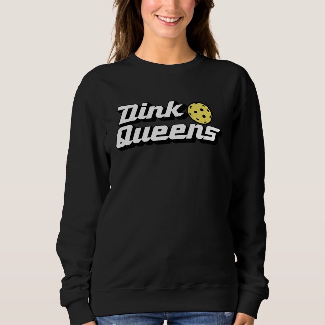 Dink Queens  Cute Pickleball Team Pickle Ball Retr T Shirt (Framsida)