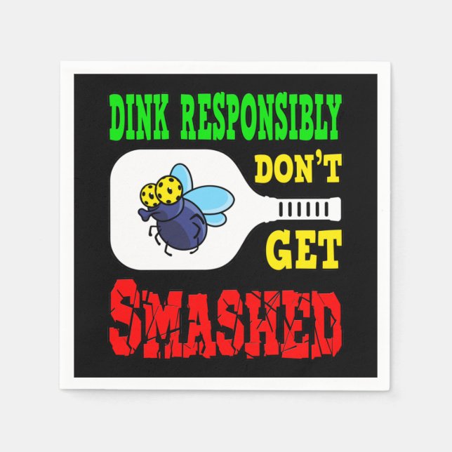 Dink Responsible - Lung Pickleball Pappersservett (Framsidan)