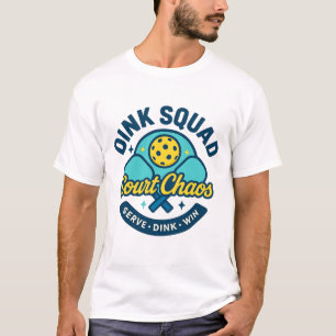 Dink Squad — Court Chaos Pickleball Lag emblem T Shirt