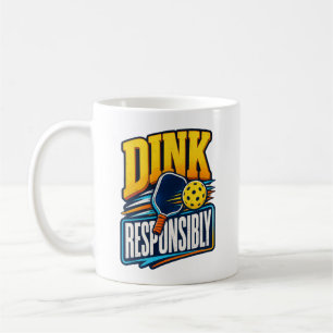 Dinka Ansvarsfullt Retro Pickleball Sport Kaffemugg