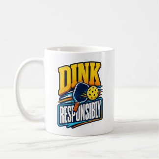 Dinka Ansvarsfullt Retro Pickleball Sport Kaffemugg