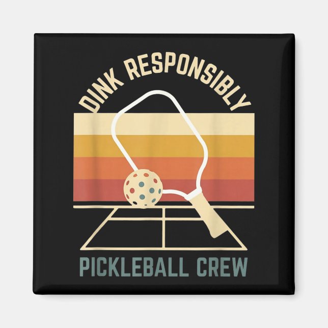 Dinka ansvarsfullt retro pickleball vintage crew magnet (Framsidan)