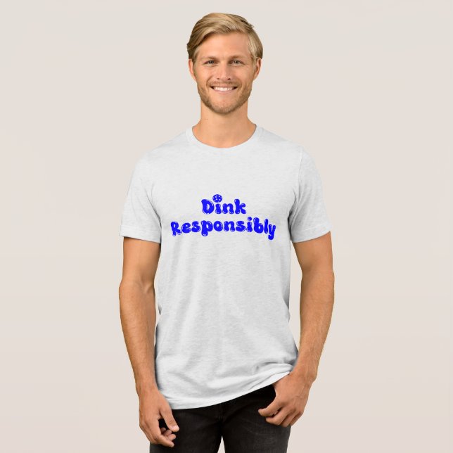 Dinka Ansvarsfullt - Roligt Pickleball-present T Shirt (Framsida Full)