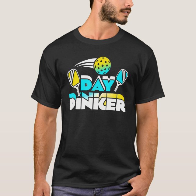 Dinker Pickleball Paddleball Player T Shirt (Framsida)