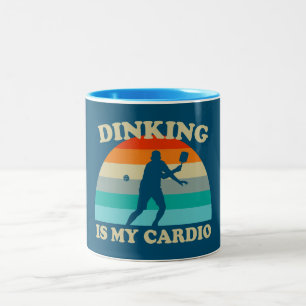 Dinking är min Cardio Pickleball Två-Tonad Mugg