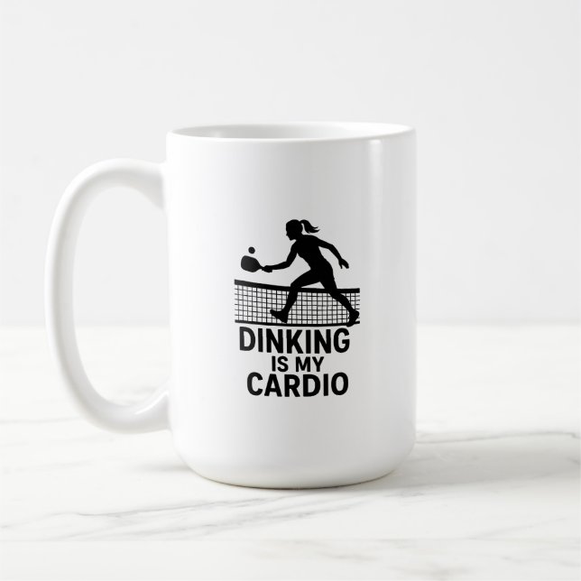 Dinking är min konditionsträning kaffemugg (Vänster)
