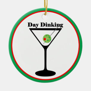 Dinking Boll Martini Olive Julgransprydnad Keramik