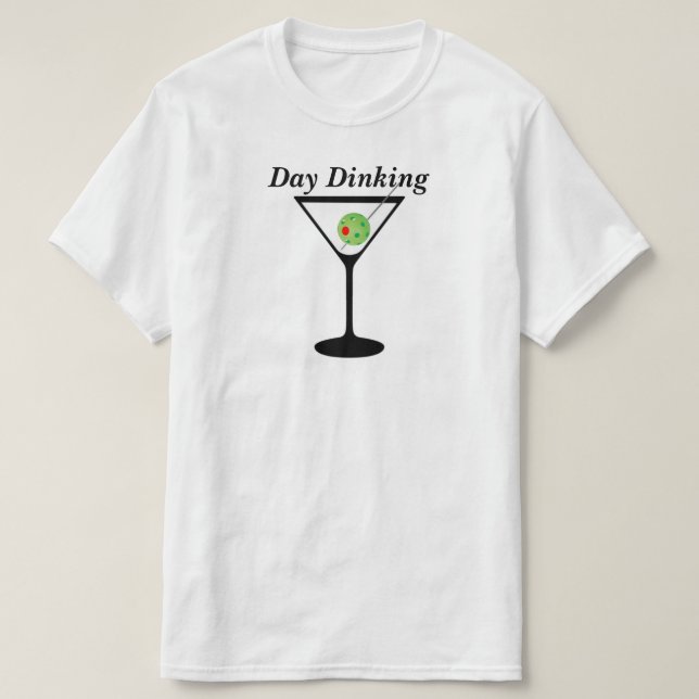 Dinking dag - Pickleball Martini Olive Pickleball T Shirt (Design framsida)