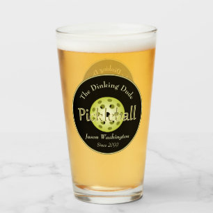 Dinking Duo eller Pickleball Boll Pint Beer Glaskopp