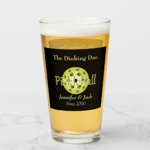 Dinking Duo eller Pickleball Pint Beer Glaskopp