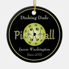 Dinking-killen Guy Pickleball Boll Julgransprydnad Keramik