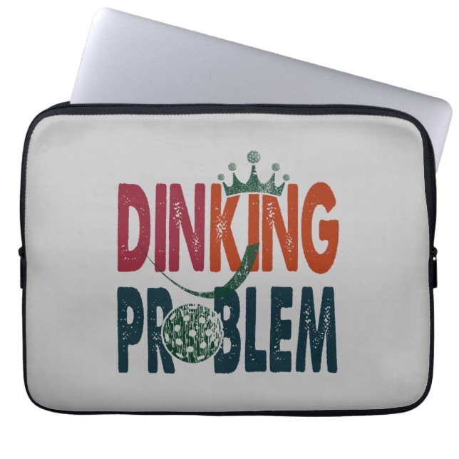 Dinking Problem Pickleball - Court-side Humor Laptop Fodral (Framsidan)