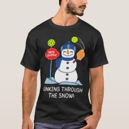 Dinkning genom Snö - julklapp T Shirt
