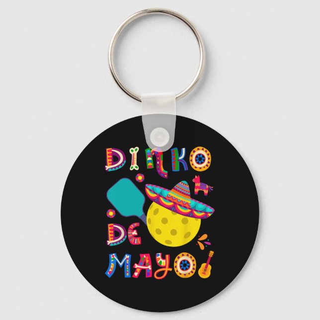 Dinko De Mayo Funny Cinco De Mayo Funny Picklebyll Nyckelring (Framsida)