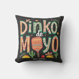 Dinko de Mayo Funny Cinco de Mayo Pickleball Pun Kudde