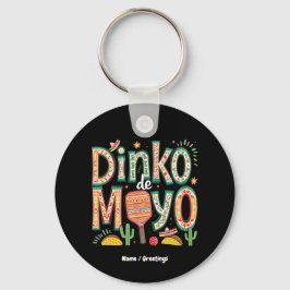 Dinko de Mayo Funny Cinco de Mayo Pickleball Pun Nyckelring