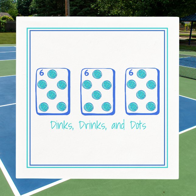 Dinks, Drinks & Dots / Pickleball Mahjong Pung  Pappersservett (Skapare uppladdad)