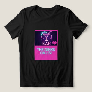 Dinks on US Martini Glass T Shirt