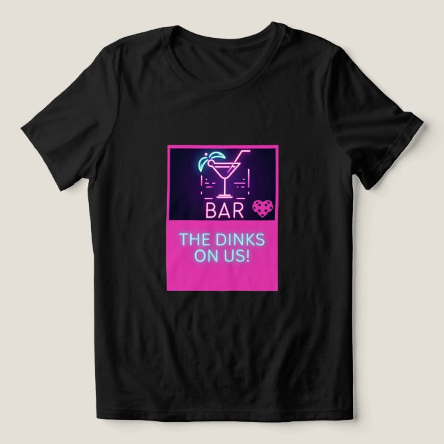 Dinks on US Martini Glass T Shirt (Design Framsida)