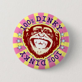 Dinky 100 % munkey Badge med Funky Knapp