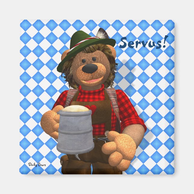 Dinky Bears Bavarian Oktoberfest Bear Magnet (Framsidan)