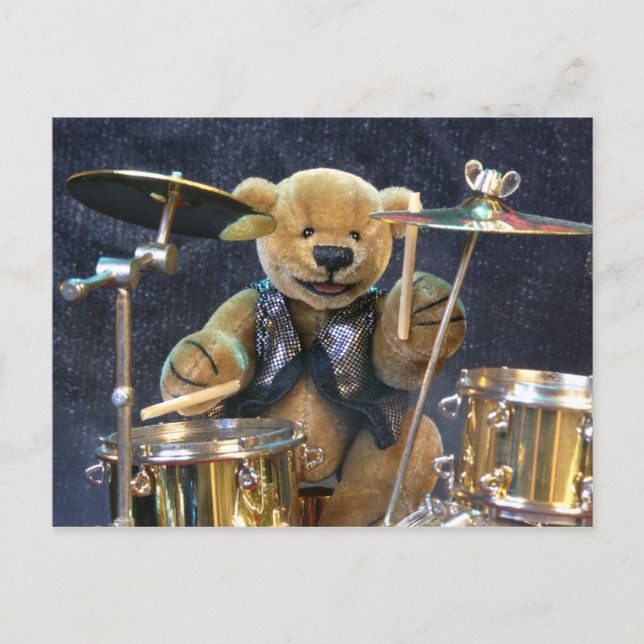 Dinky Bears Drummer Vykort (Framsida)
