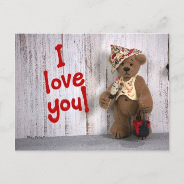 Dinky Bears: Kärlek Vykort (Framsida)