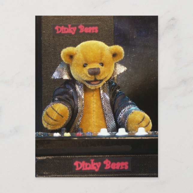 Dinky Bears Keyboarder Vykort (Framsida)