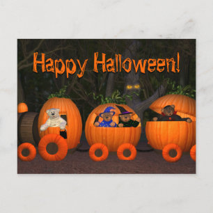 Dinky Bears Pumpkin-Tåg Vykort