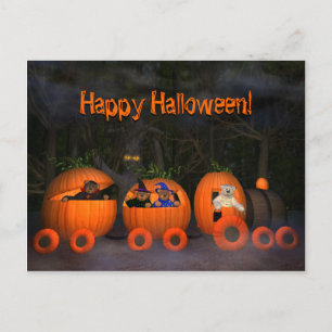 Dinky Bears Pumpkintrain Vykort