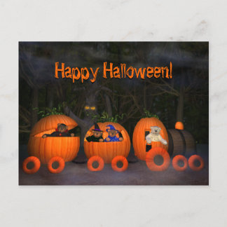 Dinky Bears Pumpkintrain Vykort