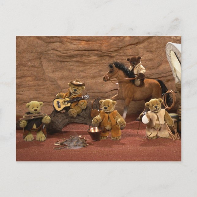 Dinky Bears: vilda western Life Vykort (Framsida)
