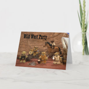 Dinky björnar: Vilda westernparty Inbjudan