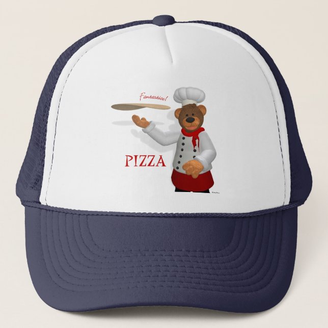 Dinky björnPizzabagare Truckerkeps (Framsida)