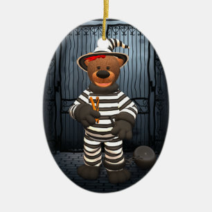 Dinky för björnar fång lite julgransprydnad keramik