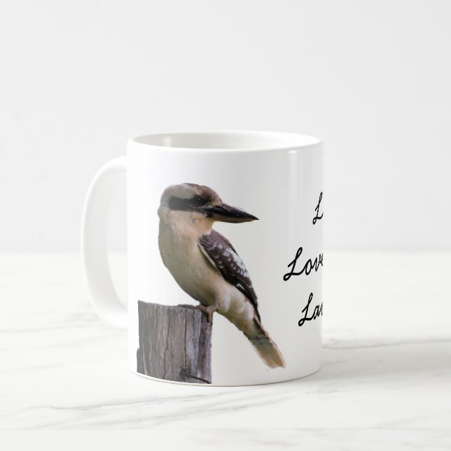 Dinky mugg med en gullig kookaburradesign (Framsida vänster)