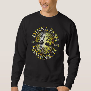 Dinna Fash Sassenach Outlander Celtic Livets träd Lång Ärmad Tröja