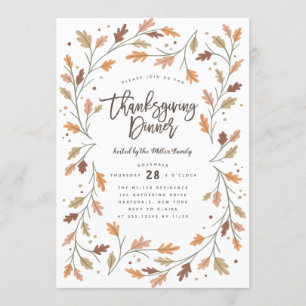 Dinnen i Thanksgivingen Party Inbjudningar