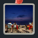 Dinner at Jimbaran Beach, Bali Julgransprydnad Metall<br><div class="desc">Love the romantic atmosphere and the soft sandy white sand</div>