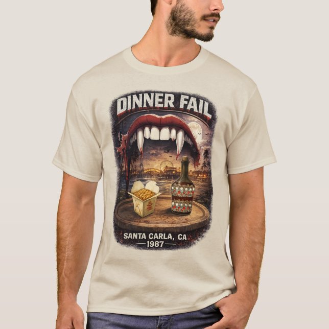Dinner Fail Herr T-Shirt (Framsida)